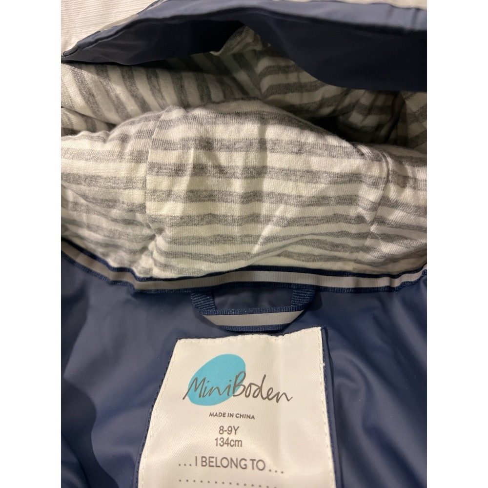 Mini Boden Rain Jacket/Coat |Navy Blue|Size 8-9 Years|NEW with tags! - Picture 4 of 11